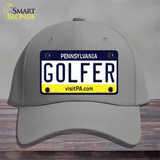 Golfer Pennsylvania State Novelty License Plate Hat Cotton / Gray