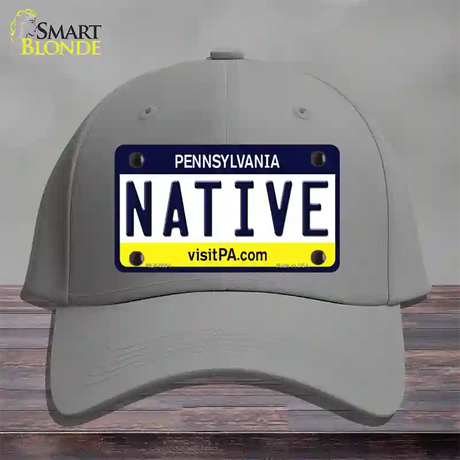 Native Pennsylvania State Novelty License Plate Hat Cotton / Gray