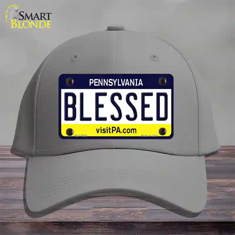 Blessed Pennsylvania State Novelty License Plate Hat Cotton / Gray