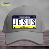 Jesus Pennsylvania State Novelty License Plate Hat Cotton / Gray