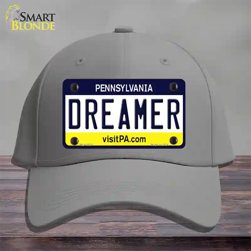 Dreamer Pennsylvania State Novelty License Plate Hat Cotton / Gray