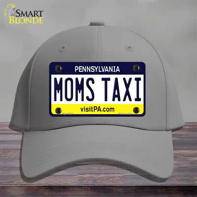 Moms Taxi Pennsylvania State Novelty License Plate Hat Cotton / Gray