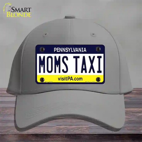 Moms Taxi Pennsylvania State Novelty License Plate Hat Cotton / Gray