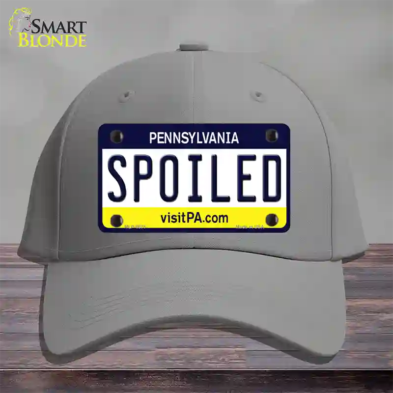 Spoiled Pennsylvania State Novelty License Plate Hat Cotton / Gray