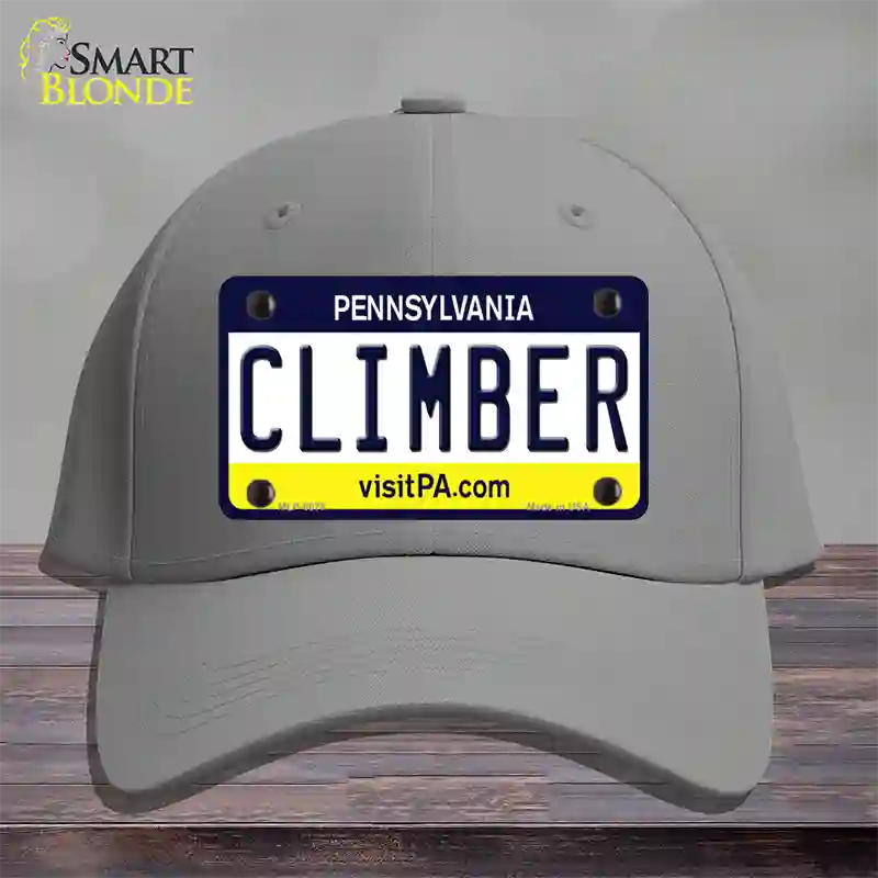 Climber Pennsylvania State Novelty License Plate Hat Cotton / Gray