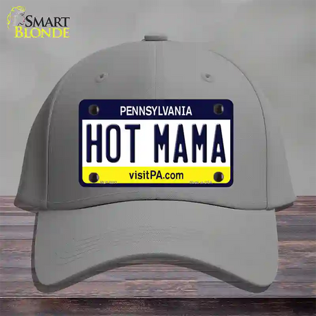 Hot Mama Pennsylvania State Novelty License Plate Hat Cotton / Gray