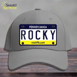 Rocky Pennsylvania State Novelty License Plate Hat Cotton / Gray
