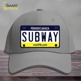 Subway Pennsylvania State Novelty License Plate Hat Cotton / Gray
