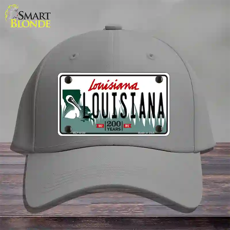 Louisiana Novelty License Plate Hat Cotton / Gray