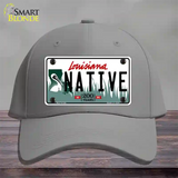 Native Louisiana Novelty License Plate Hat Cotton / Gray