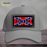 Redneck Confederate Flag Black Novelty License Plate Hat Cotton / Gray