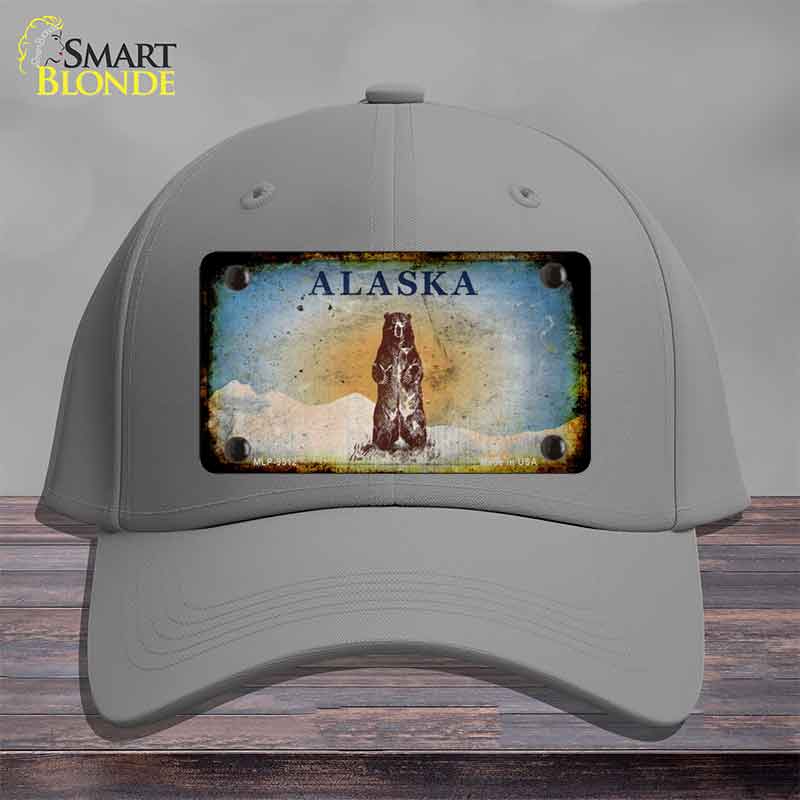 Alaska Bear Rusty Novelty License Plate Hat HAT-MLP-9512