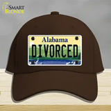 Divorced Alabama Novelty License Plate Hat Cotton / Dark Brown