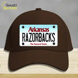 Razorbacks Arkansas Novelty License Plate Hat Cotton / Dark Brown