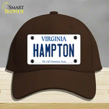 Hampton Virginia Novelty License Plate Hat Cotton / Dark Brown