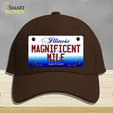 Magnificent Mile Illinois Novelty License Plate Hat Cotton / Dark Brown