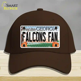 Falcons Fan Georgia Novelty License Plate Hat Cotton / Dark Brown