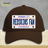 Redskins Fan Washington DC Novelty License Plate Hat Cotton / Dark Brown