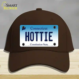 Hottie Connecticut Novelty License Plate Hat Cotton / Dark Brown
