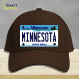 Minnesota State Novelty License Plate Hat Cotton / Dark Brown