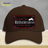 Massachusetts Dude Novelty License Plate Hat Cotton / Dark Brown