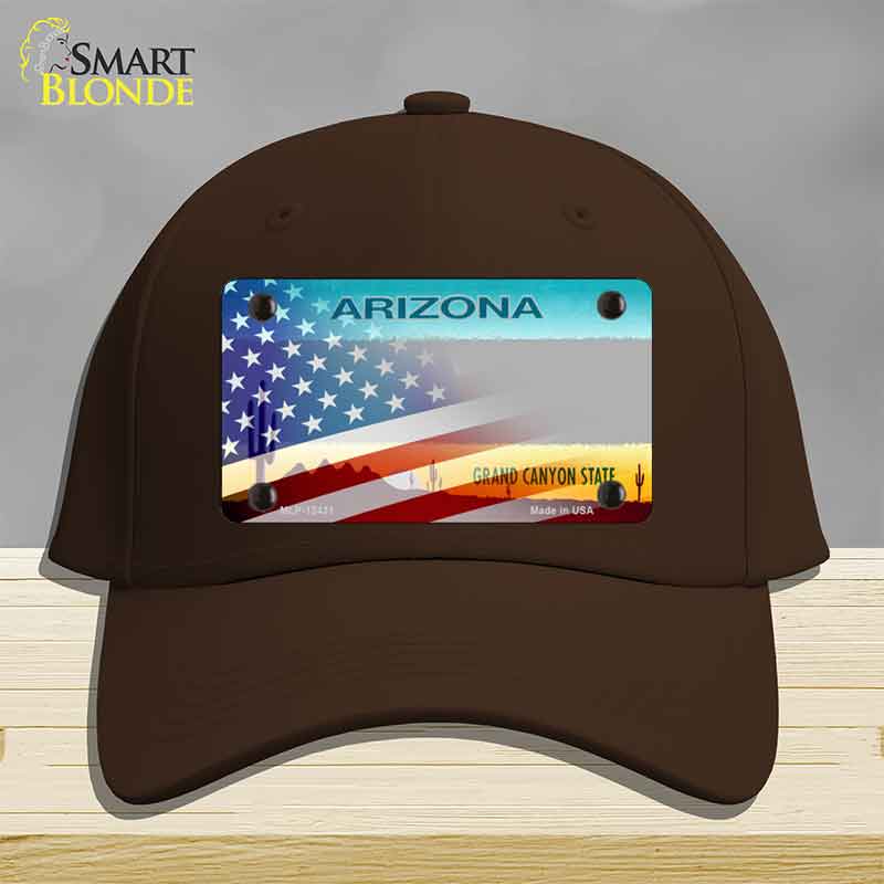 Arizona License Plate American Flag Novelty License Plate Hat HAT-MLP-12431