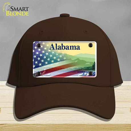 Alabama with American Flag Novelty License Plate Hat HAT-MLP-12475