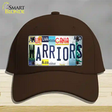 Warriors Strip Art Novelty License Plate Hat Tag Cotton Dark Brown