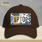 Raptors Strip Art Novelty License Plate Hat Tag Cotton Dark Brown