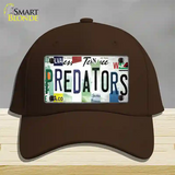 Predators Strip Art Novelty License Plate Hat Tag Cotton Dark Brown