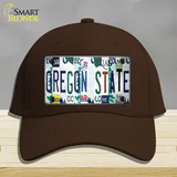 Oregon State Strip Art Novelty License Plate Hat Tag Cotton Dark Brown
