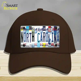 North Carolina Strip Art Novelty License Plate Hat Tag Cotton Dark Brown