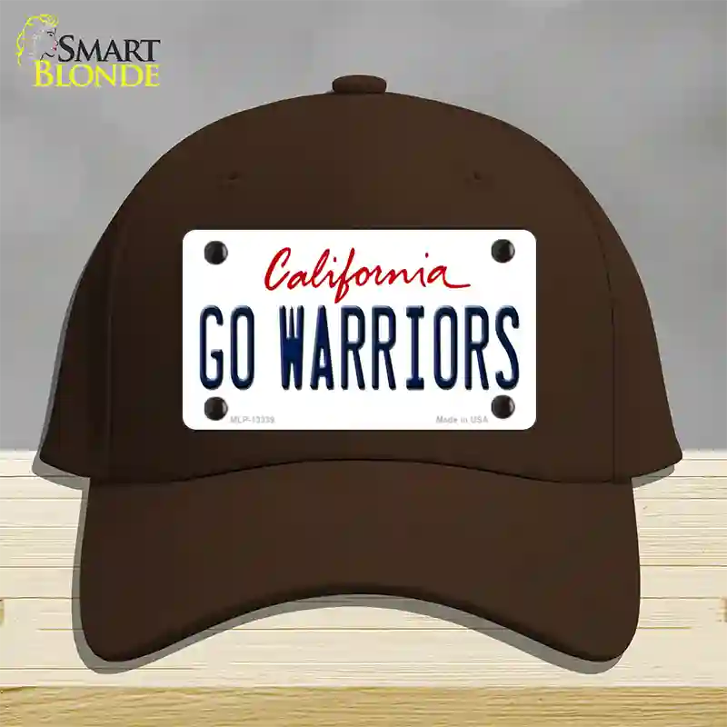 Go Warriors Novelty License Plate Hat Tag Cotton Dark Brown