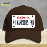 Number 1 Warriors Fan Novelty License Plate Hat Tag Cotton Dark Brown