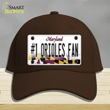 Number 1 Orioles Fan Novelty License Plate Hat Tag Cotton Dark Brown