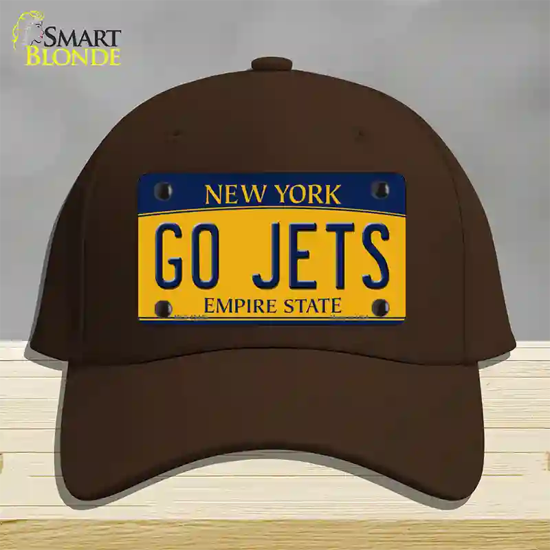 New York Go Jets Novelty License Plate Hat Tag Cotton Dark Brown