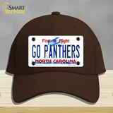 Go Panthers North Carolina Novelty License Plate Hat Tag Cotton Dark Brown