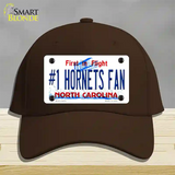 Number 1 Hornets Fan Novelty License Plate Hat Tag Cotton Dark Brown