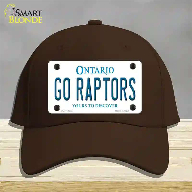 Go Raptors Novelty License Plate Hat Tag Cotton Dark Brown