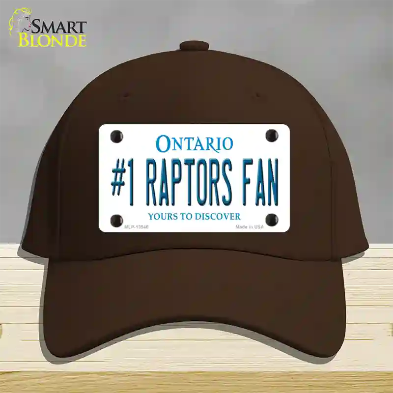 Number 1 Raptors Fan Novelty License Plate Hat Tag Cotton Dark Brown