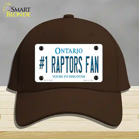 Number 1 Raptors Fan Novelty License Plate Hat Tag Cotton / Dark Brown