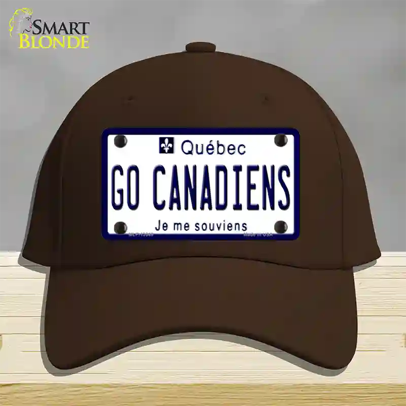 Go Canadiens Novelty License Plate Hat Tag Cotton / Dark Brown