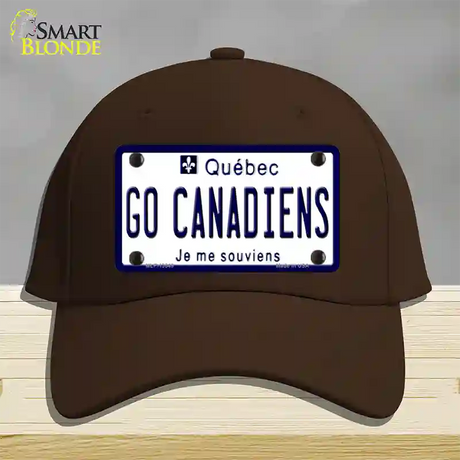 Go Canadiens Novelty License Plate Hat Tag Cotton / Dark Brown