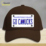 Go Canucks Novelty License Plate Hat Tag Cotton / Dark Brown