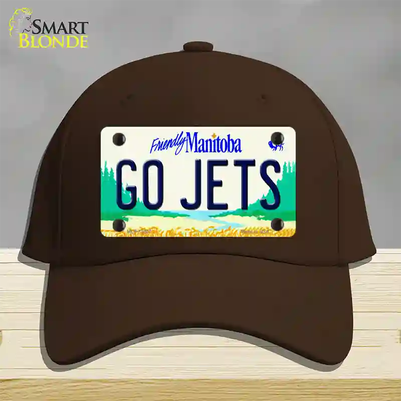Go Jets Manitoba Novelty License Plate Hat Tag Cotton / Dark Brown