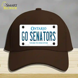 Go Senators Novelty License Plate Hat Tag Cotton Dark Brown