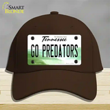 Go Predators Novelty License Plate Hat Tag Cotton Dark Brown