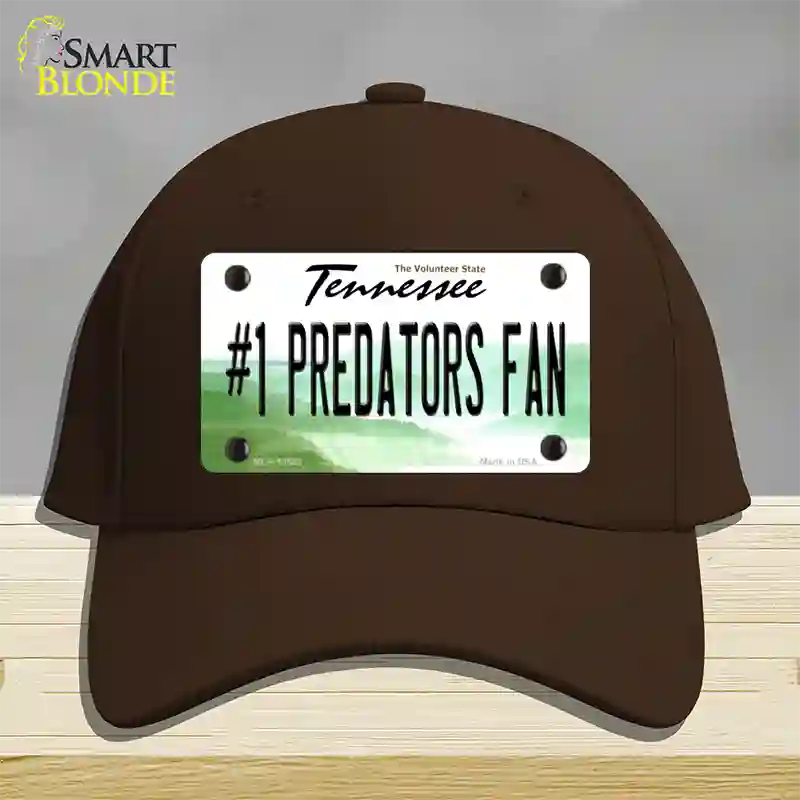 Number 1 Predators Fan Novelty License Plate Hat Tag Cotton Dark Brown