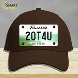 Too Cute For You Novelty License Plate Hat Tag Cotton Dark Brown