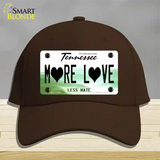 More Love Novelty License Plate Hat Tag Cotton Dark Brown